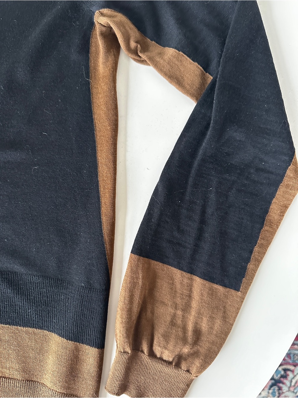 MARNI Two-Tone Black & Brown Button-Up Sweater - Picture 3 of 10
